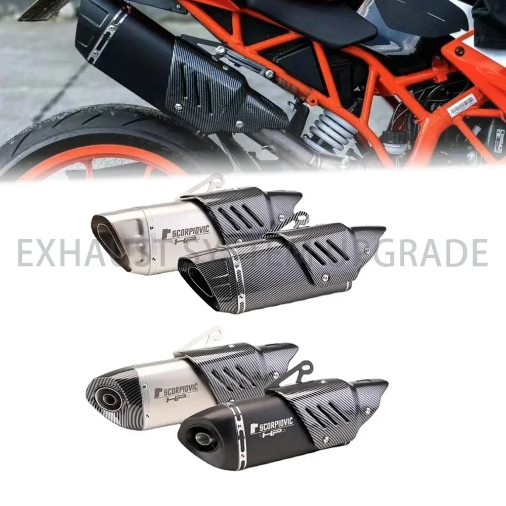 Escape Moto Universal Motorcross Exhaust Motorcycle Pipe Muffler Bicycle CBR650F CBR300 Z250 Z400 R3 R6 CB500 Universal Pipe