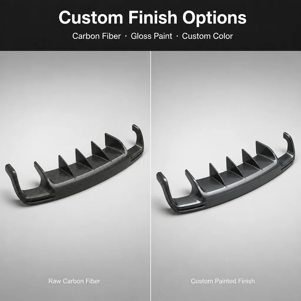Carbon Fibre Body Kit For  Scirocco 09-14 Front Lip Rear Diffuser Side Skirt Spoiler