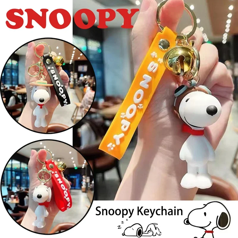 

Snoopy Keychain Schoolbag Charm Silicone Bag Pendant Exquisite Kawaii Silicone Wallet Charm Anti-loss Ornament Cute Girls Gift