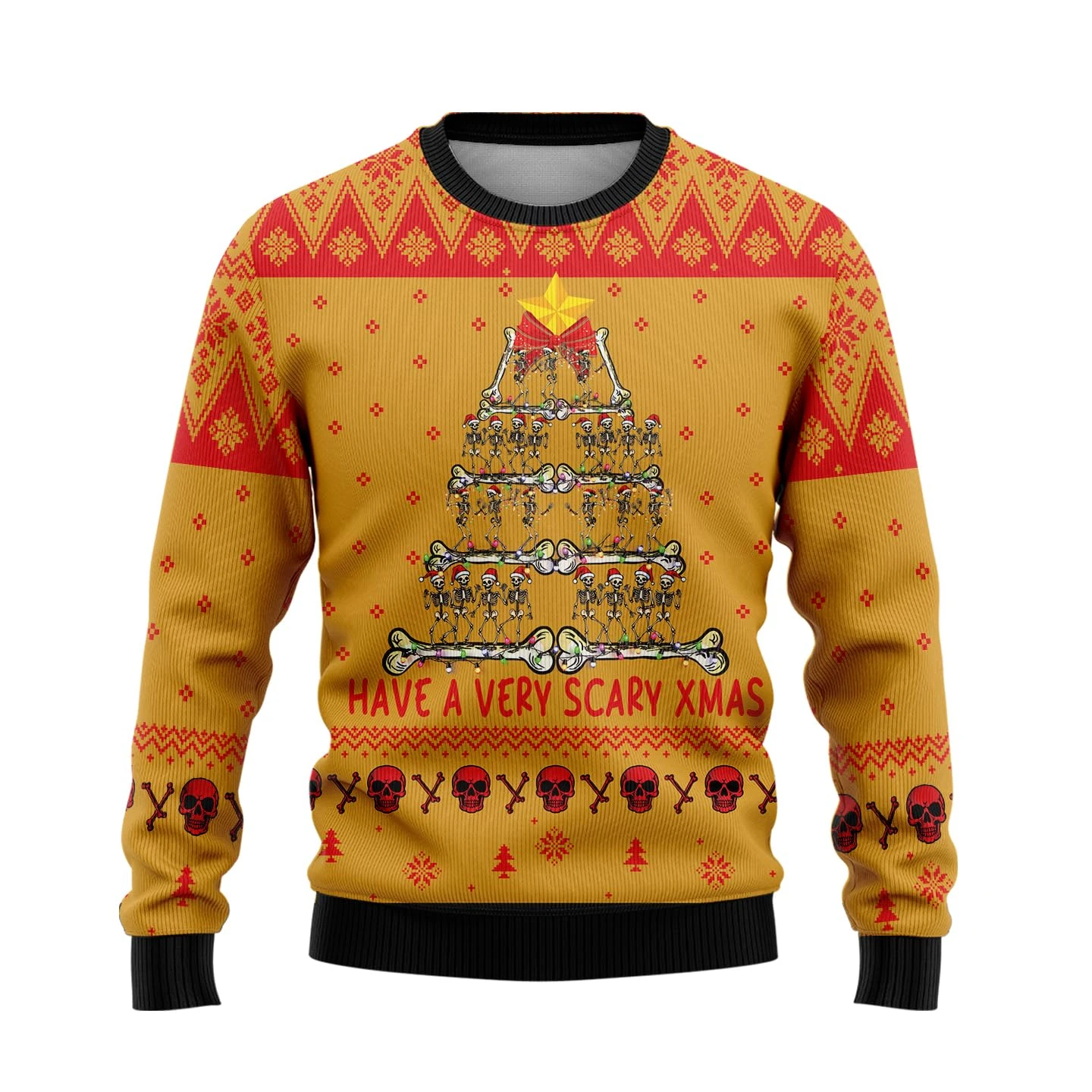 

Skull Santa Claus Ugly Christmas Sweater Harajuku Fashion Cool Skeleton Graphic Sweatshirts Funny Unisex Jumper Sweater Tops