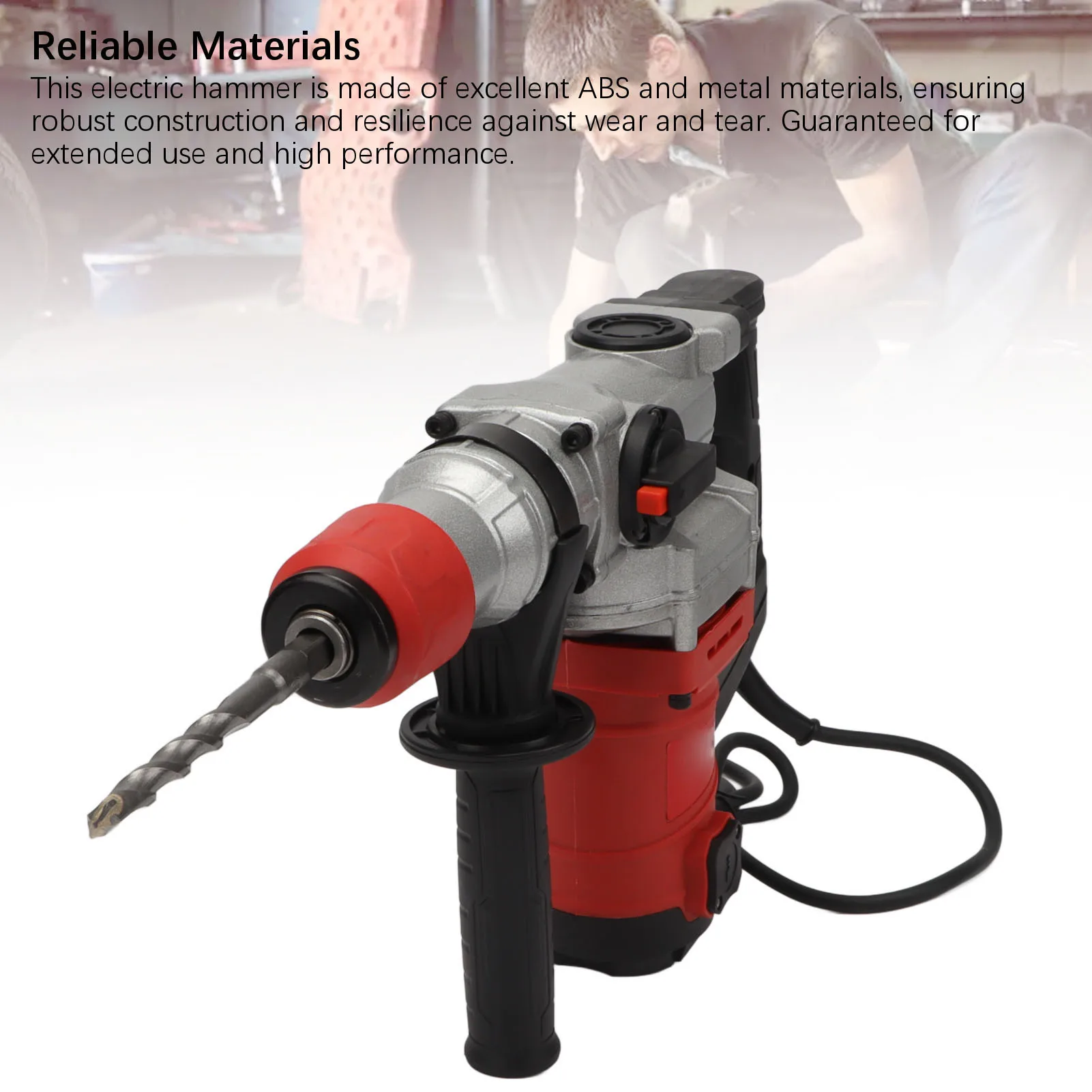 

new Electric Hammer Drill Kit Multifunctional 1900W 4500RPM Impact Drill Concrete Hammer Tool for Home Improvement