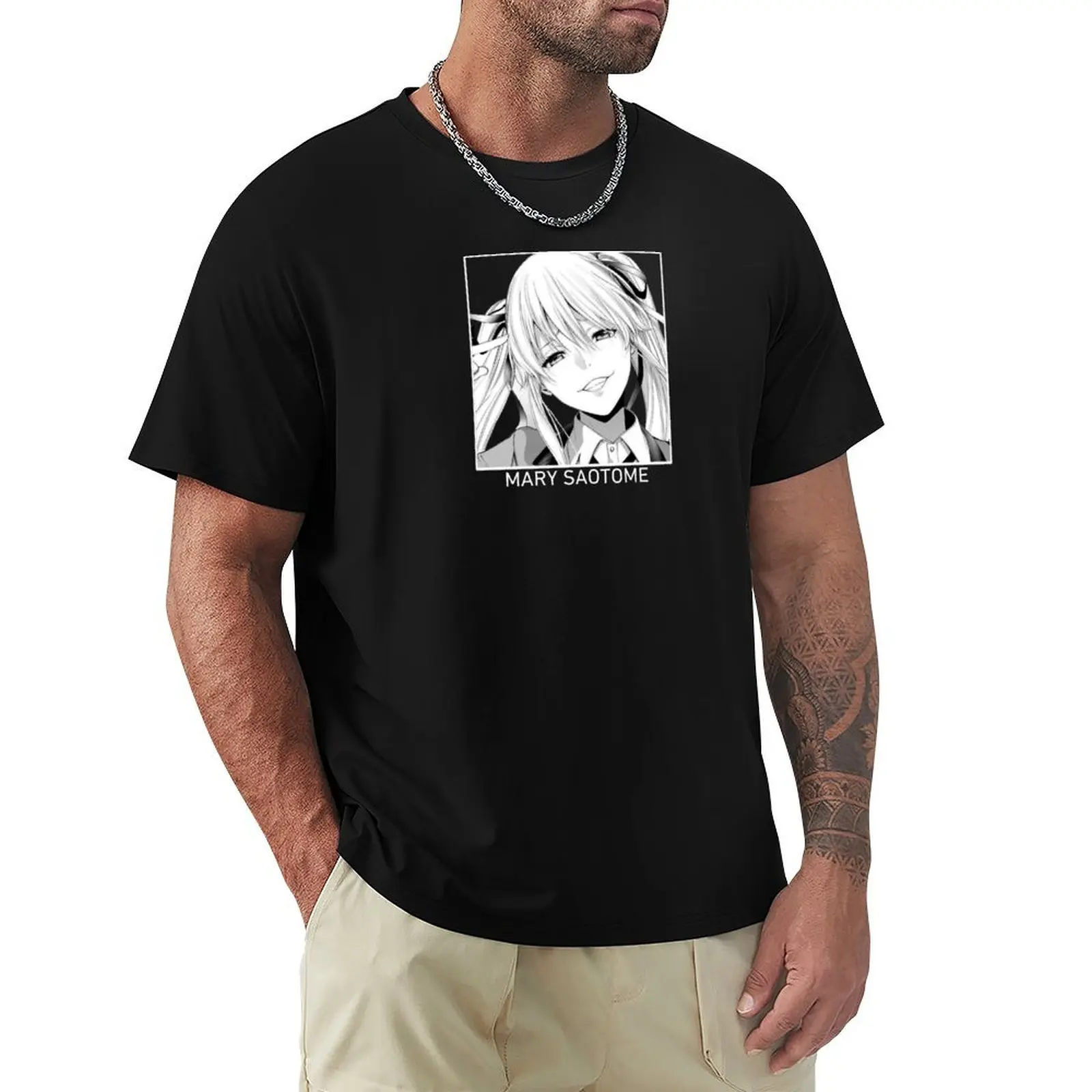 Mary Saotome Kakegurui T-Shirt anime stuff summer clothes Men's clothing