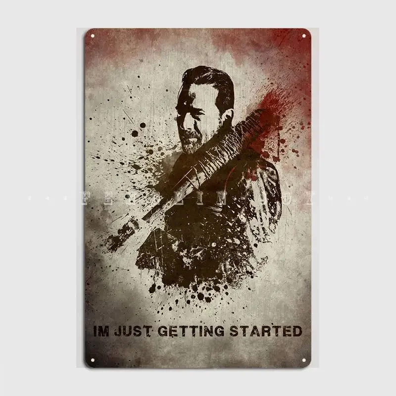 For Negan Fans Poster Metal Plaque Club Party Bar Cave Vintage Wall Decor Tin Sign Poster