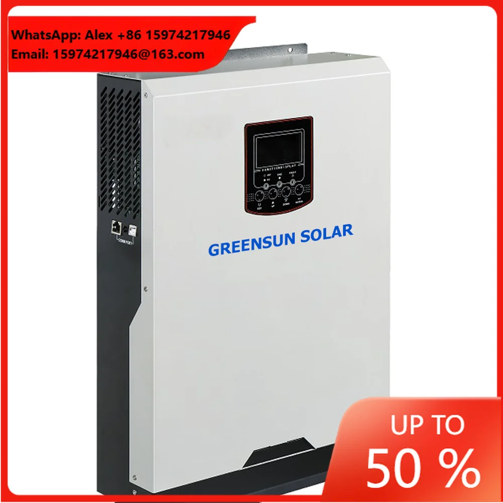 Home Use 12v 24v 48v Dc 120v 240v 1kw 2kw 3kw 5kw 8kw 10kw 12kw MPPT Hybrid Inverter Off Grid 5kva 10kva Pure Sine Wave Inverter