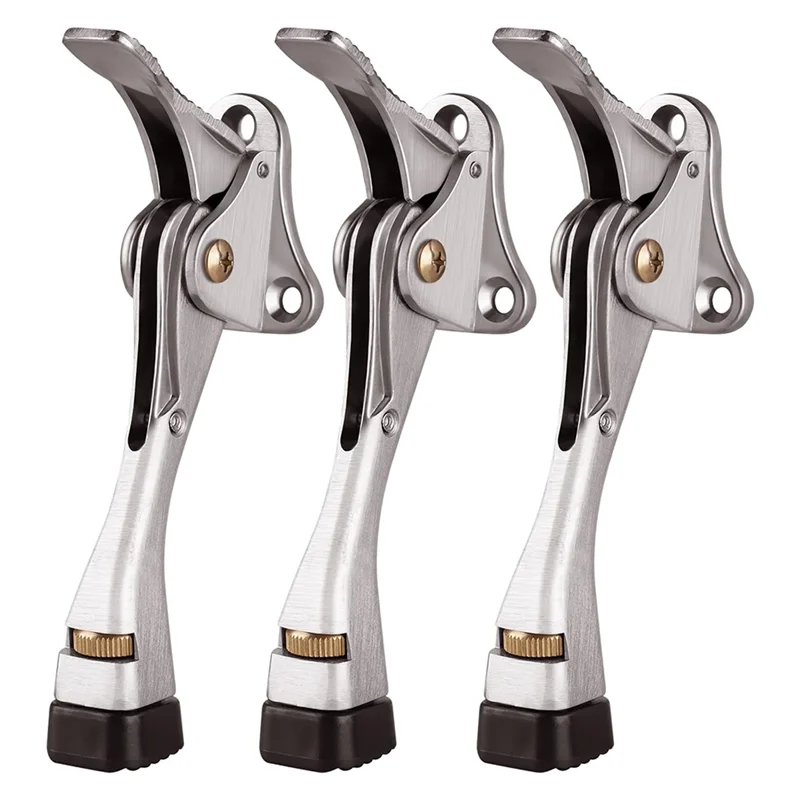 M20K Foot Door Stop Automatic Foot Door Door Stop Invisible Adjustable Movable Anti-Collision Brake 4 Inches 3Pieces