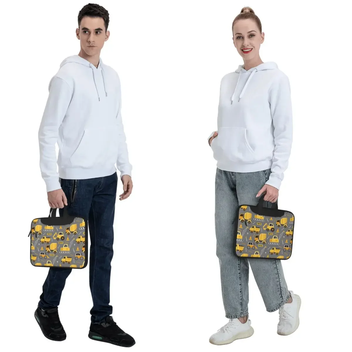 Construction Trucks Laptop Bag Case Resistant Protective Computer Bag 13 14 15.6 Inch Crossbody Laptop Pouch Notebook Pouch