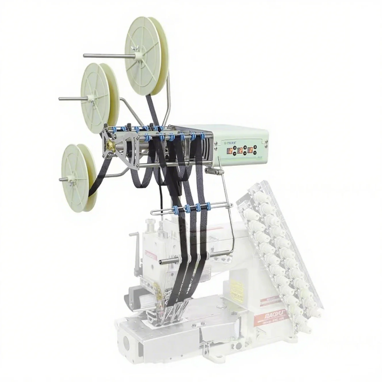 Sewing Machine Part Three Tape Conveyor Belt Feeder for Underwear Bra Strips