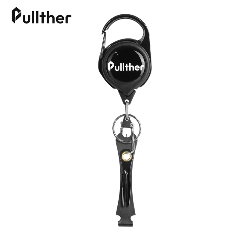 Pullther Fly Carp Fishing Line Scissors Cutter Knotter with Retractor Tackle Mini Clipper Nippers Quick Knot Tying fishing tools