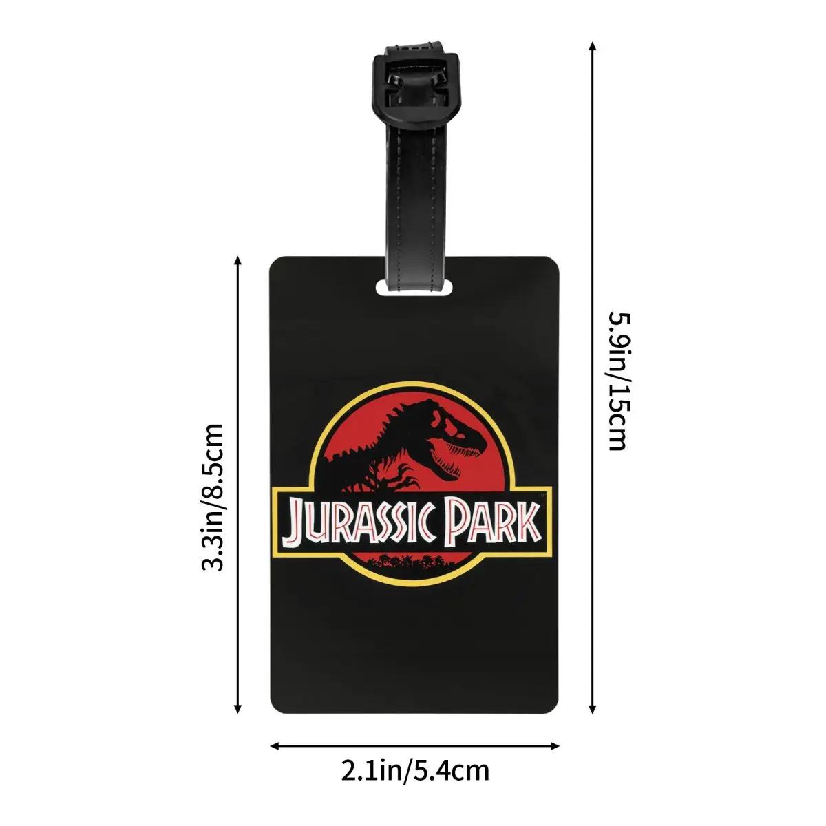 Custom Jurassic Park Luggage Tag With Name Card Sci Fi Dinosaur Privacy Cover ID Label for Travel Bag Suitcase