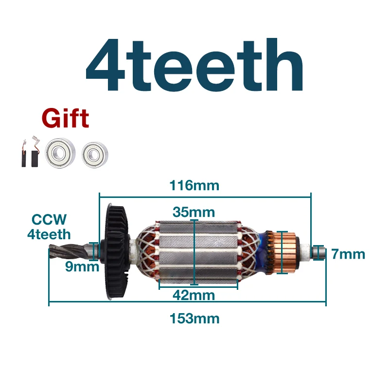 AC220-240V electric hammer impact drill rotor replace for GBH2-20S GSB18-2 ZIC-FF02-20 electric hammer impact drill rotor