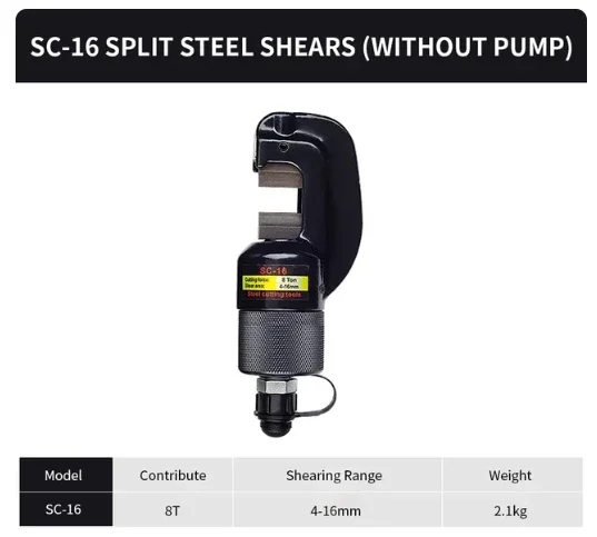 Split Hydraulic Rebar Pliers Manual Hydraulic  Shear SC-16/SC-22/SC-25 utter  14T