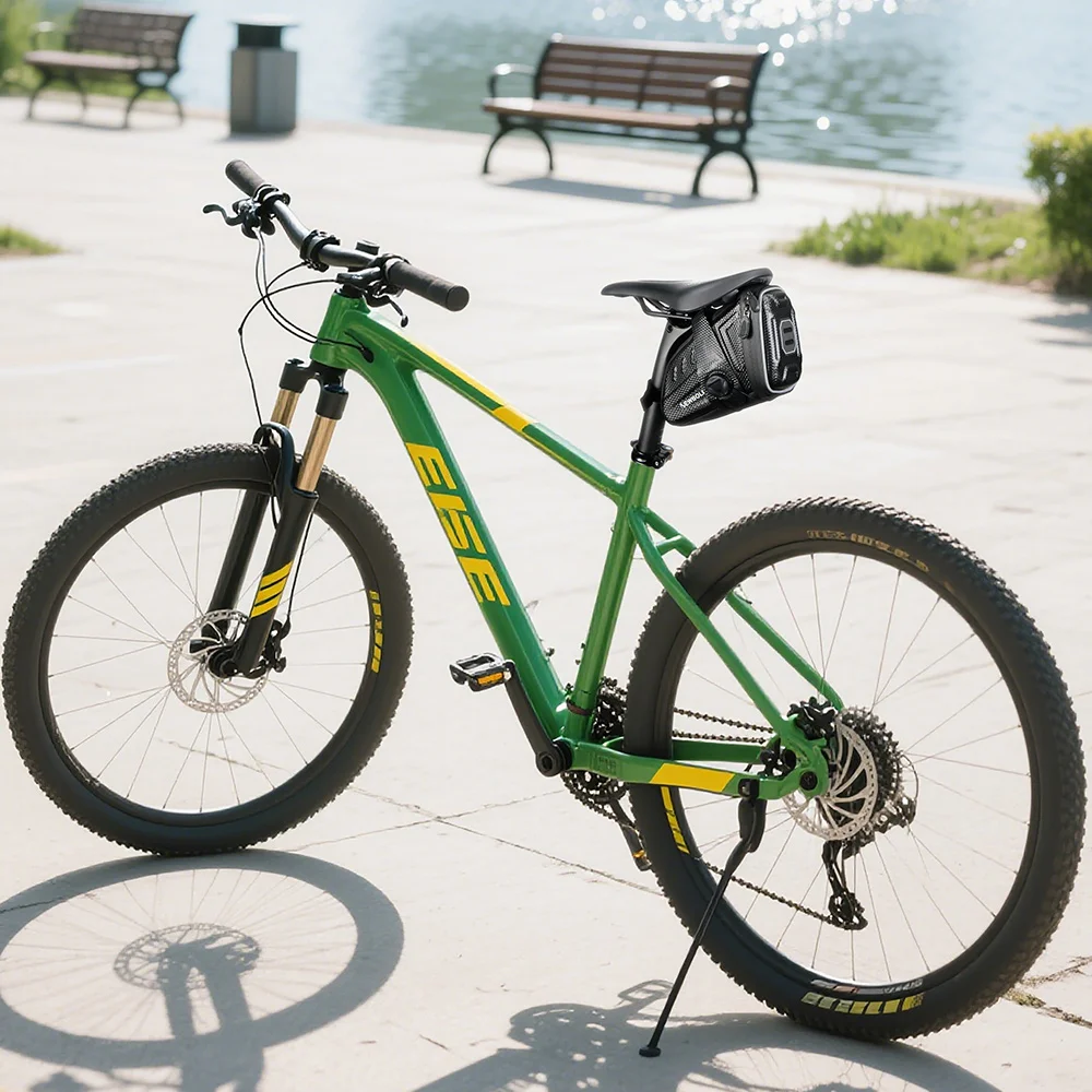 NEWBOLER Fahrrad Satteltasche Wasserdichte EVA Hard Shell Rennrad Schwanz Tasche Reflektierende Gestreifte Fahrrad Hinten Tasche Fahrrad Zubehör – Detail 14