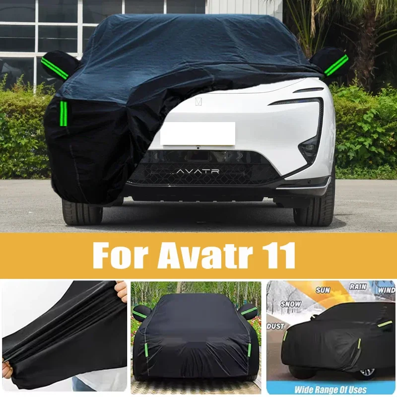 

For Avatr 11 Full Car Cover Four Seasons Universal Outdoor Sun Anti UV Rain Snow Dust Protection Oxford Cloth Car Accessories