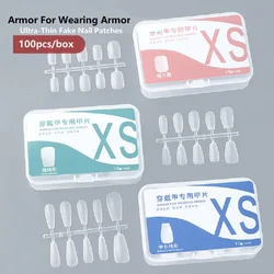100pcs Press On Nail Tips Full Cover Ultra-Thin False Nails Patches Gel Nails Extension System Clear Fake Nails Art Accessories