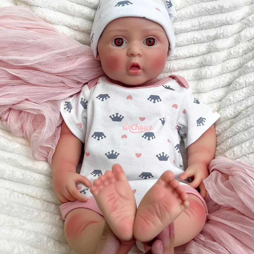 17 "نابض بالحياة سيليكون تولد من جديد دمية طفل واقعية لينة الوليد ولادة جديدة دمية نابض بالحياة قابل للغسل دمية هدايا لعيد الفصح لتقوم بها بنفسك