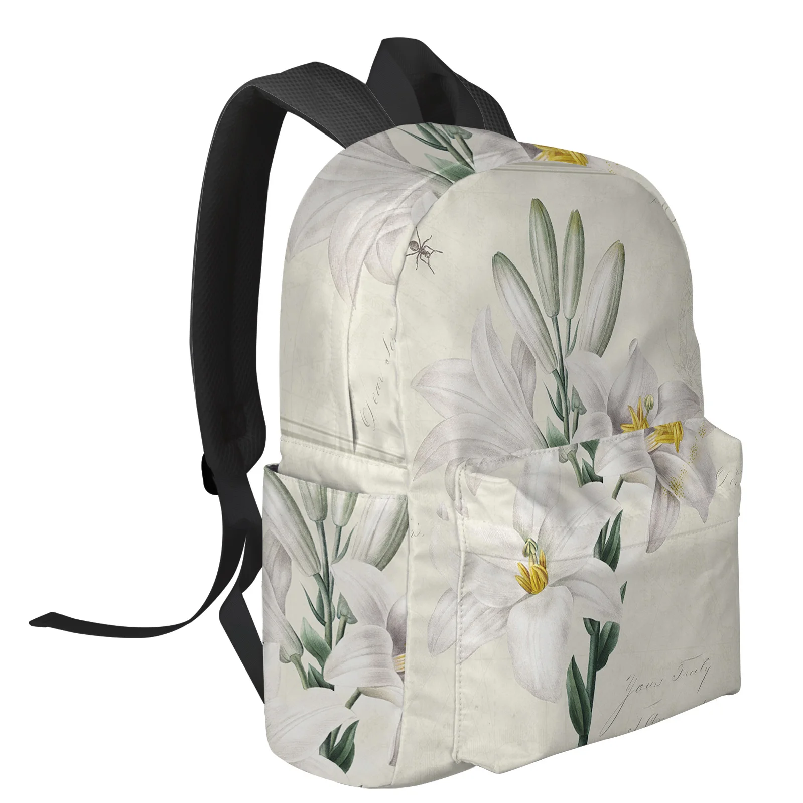 Vintage Country Plants Lilies Feminina Backpacks Teenagers Student School Bags Laptop Backpack Men Women Female Travel Mochila