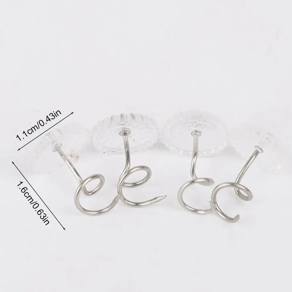 

10/20/30/40/50/60/70/80/90/100 шт., 1,6 см, поворотные булавки для обивки с прозрачными головками, чехлы для мебели, диванов, чехлы, постельные юбки