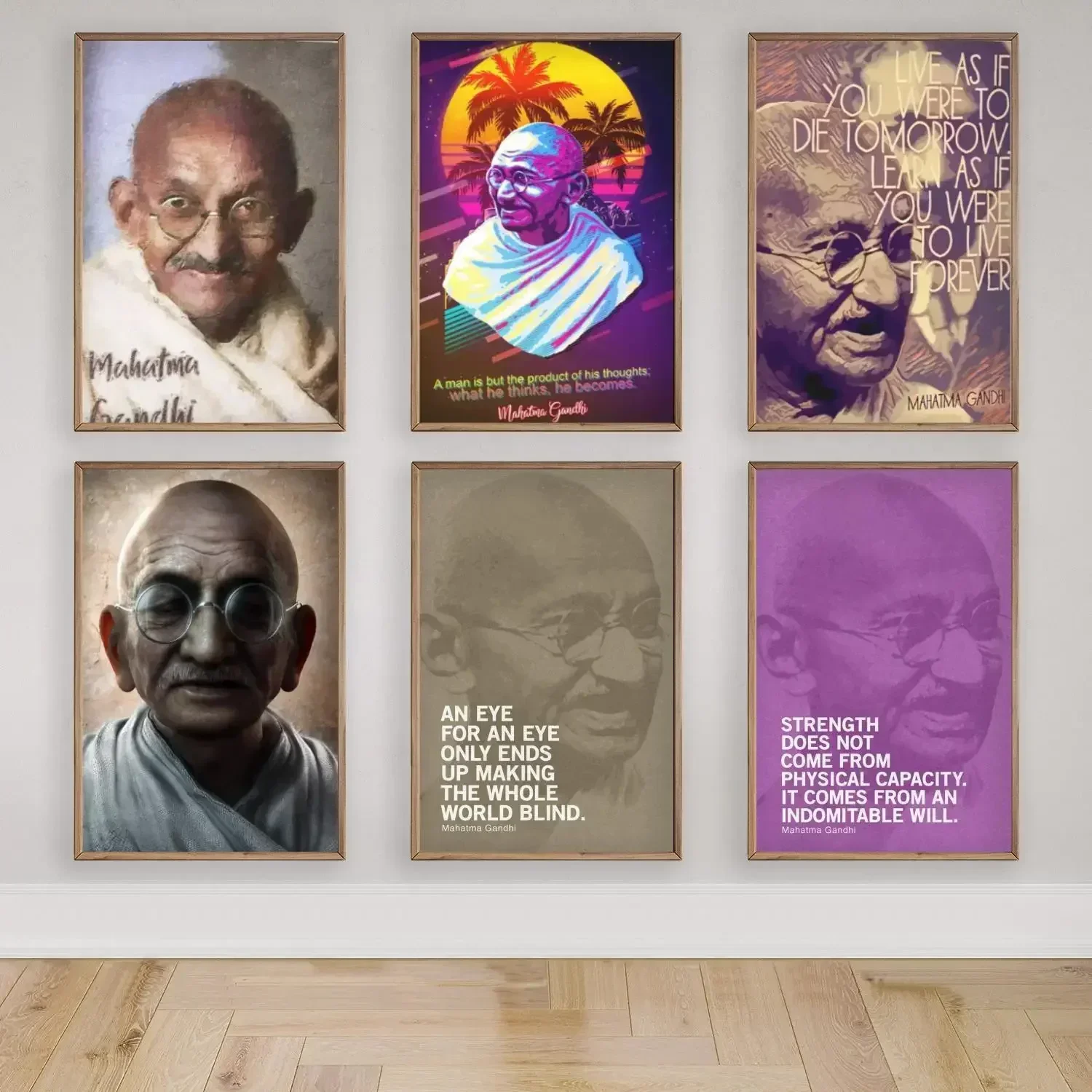 mahatma gandhi translator Poster Prints Wall Art Canvas Painting Poster For Modern Family Living Room Home Decor