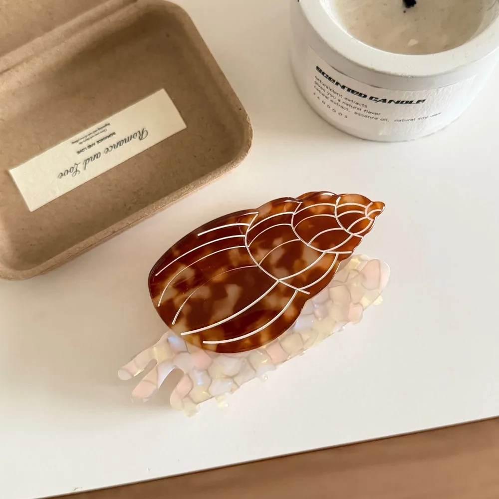 

Корейский стиль, серия Ocean, коготь для волос, уксусная кислота, пляжный головной убор, коготь для волос, аксессуары для волос, высокий зажим для хвоста