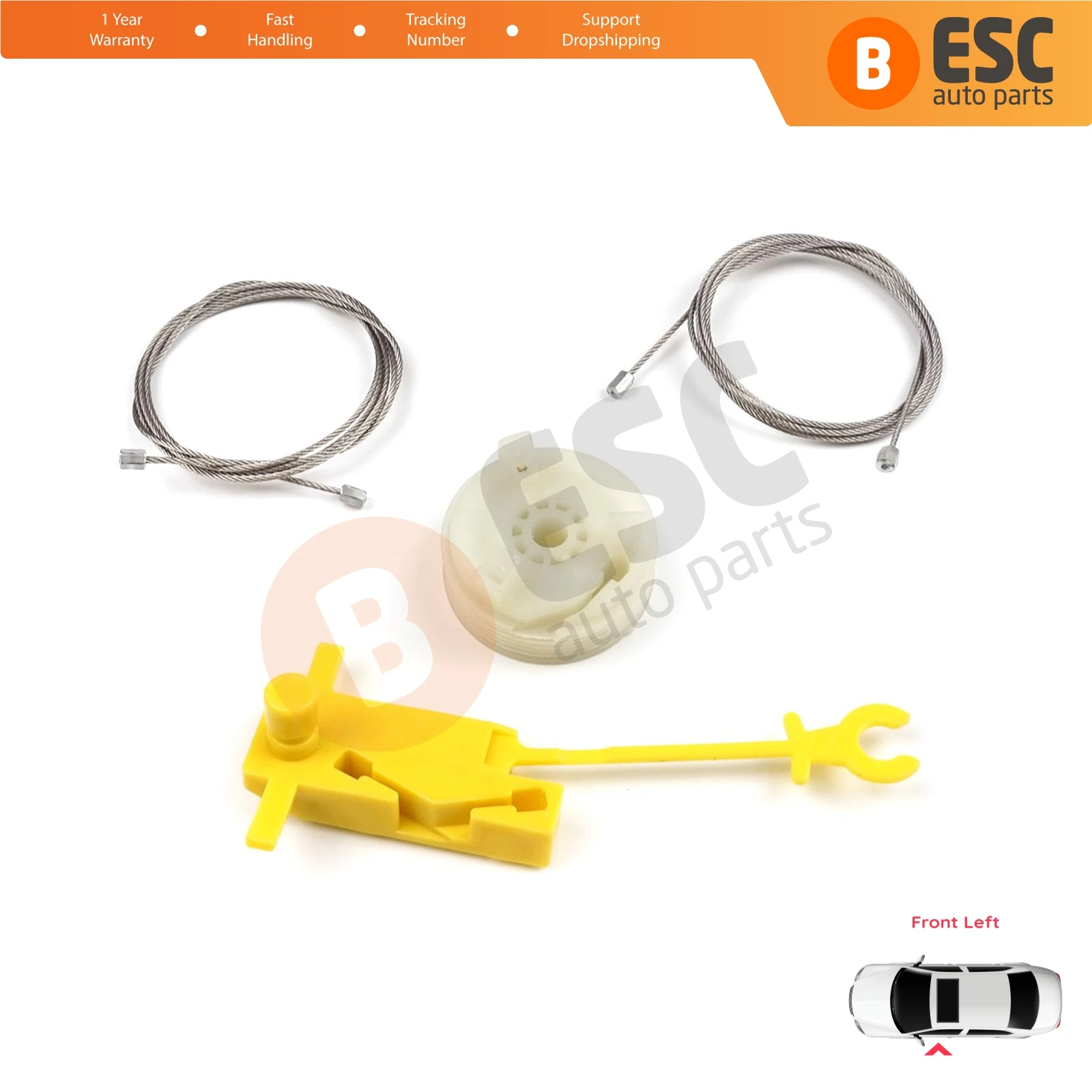 

EWR5497 Power Window Regulator Repair Set Front Left for Renault Trafic MK2 X83 JL FL EL Vivaro Primastar 2001-2015 7700311820