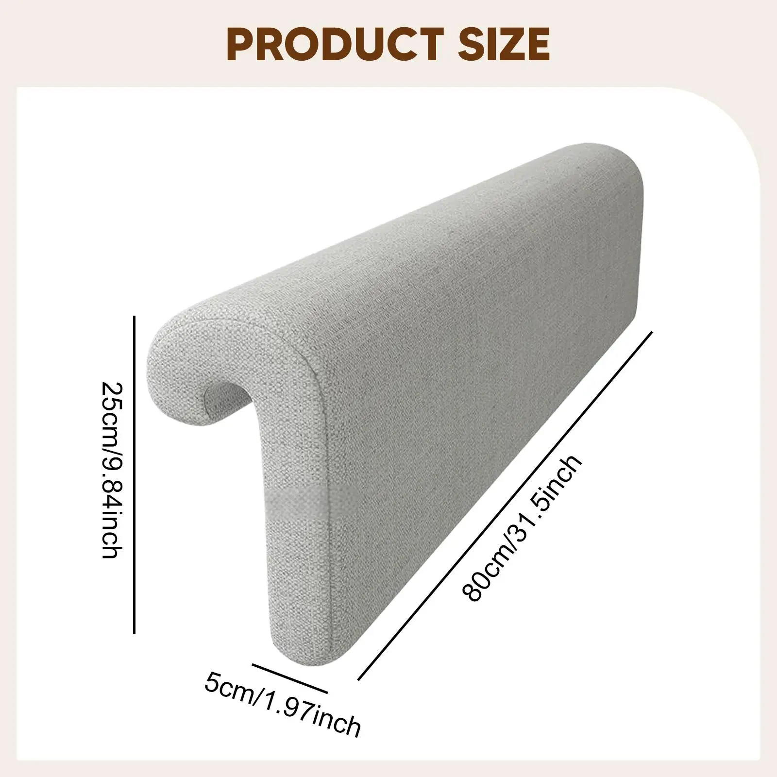 Bed Hanging Headboard Pillow Soft Bedside Pillow Ergonomic Removable Cover