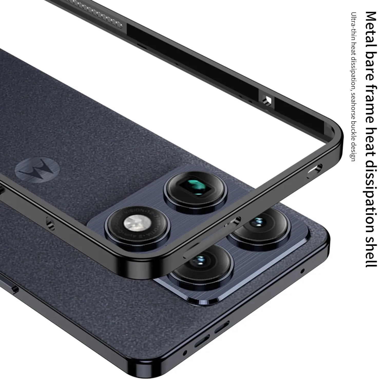 Etui na Motorola Signature, luksusowa obudowa z aluminium, odporna na wstrząsy, odczucie jak bez obudowy, do Moto Motorola Signature Funda — zdjęcie produktu 5