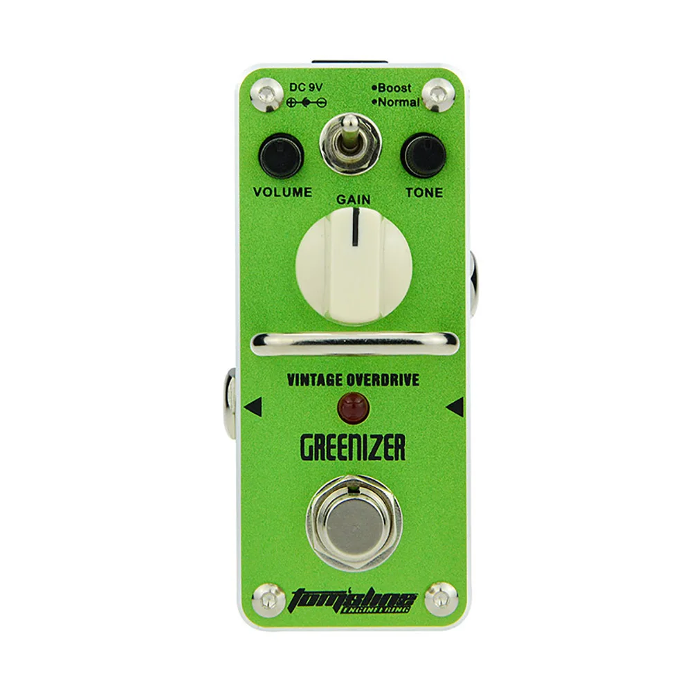 AROMA AGR-3 GREENIZER gitaareffectpedaal, vintage overdrive, analoog effectpedaal, true bypass, onderdelen voor elektrische gitaar, uitstekende kwaliteit.