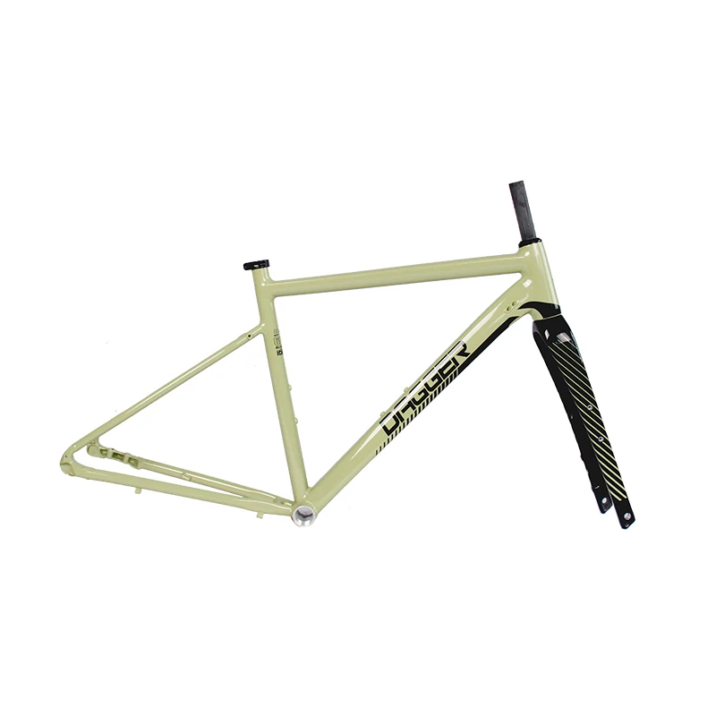 Gravel Aluminum Alloy Road Frame, Carbon Fiber Bucket Axle Front Fork Internal Wiring Rack Frame