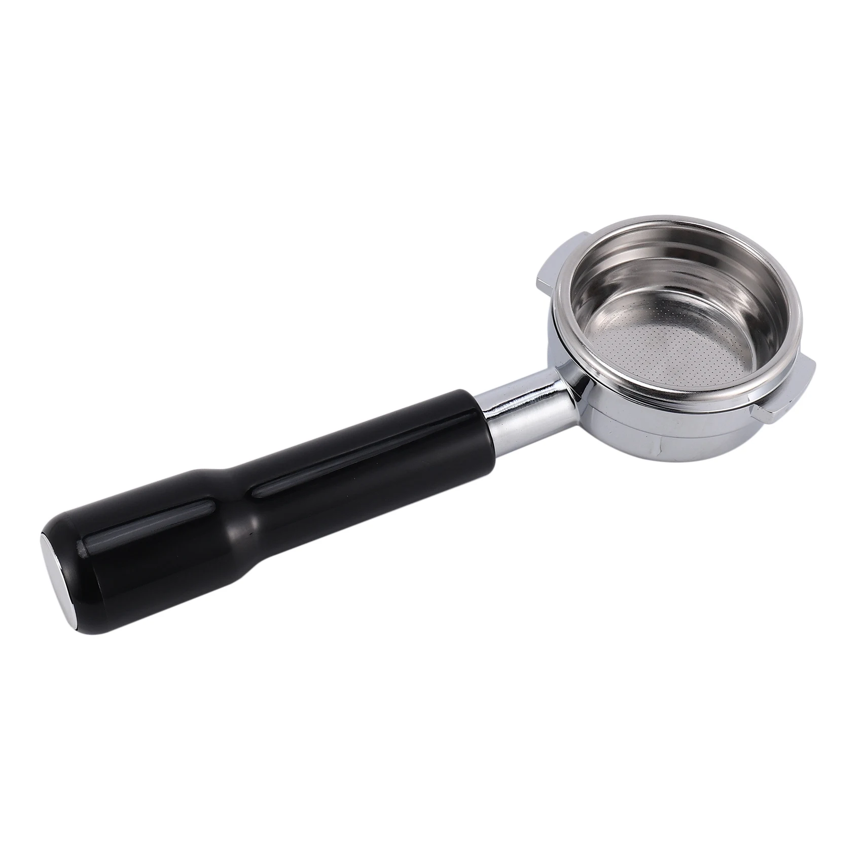 Mesin Kopi Espresso Profesional Baja Tahan Karat Tanpa Dasar A14G-58MM dengan Keranjang Filter Cangkir Tunggal dan Ganda