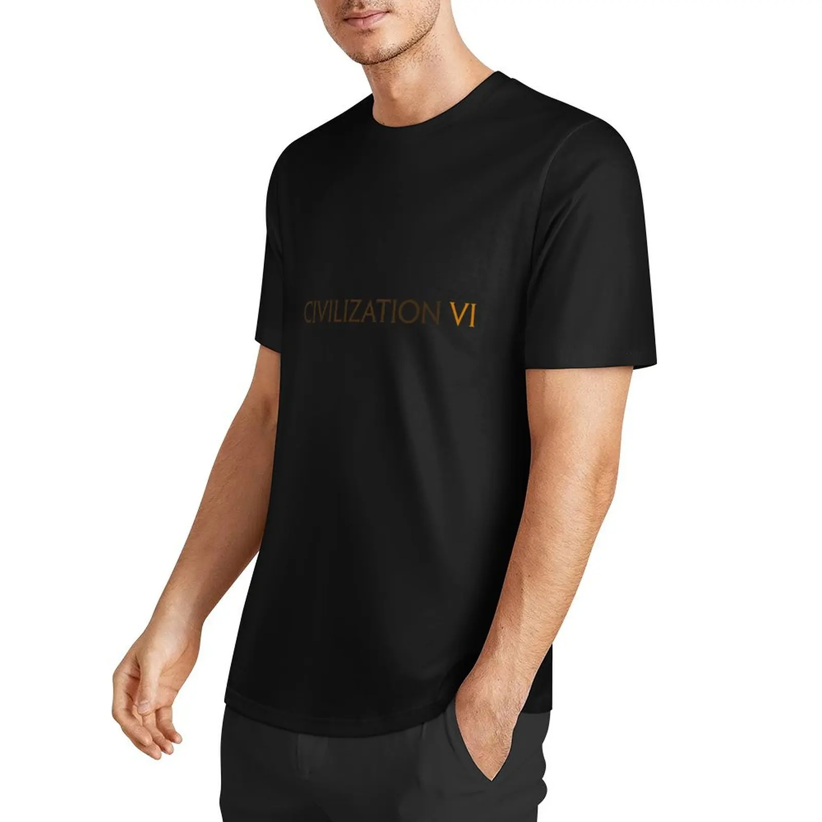 Civilization VI Logo T-Shirt blacks tops mens funny t shirts