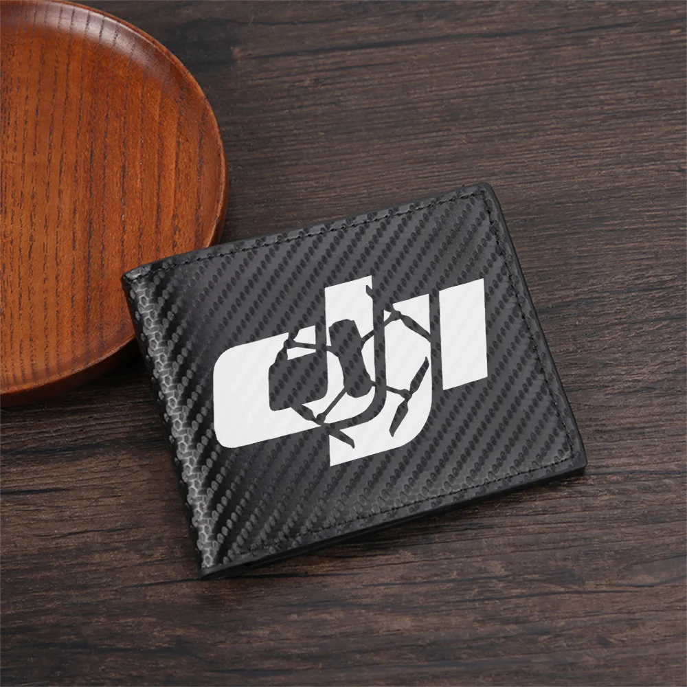 Drone design white black letters shape Men's Wallets Simple Business Modern Stylish Printing Design Gifts For Father Boyfriend C