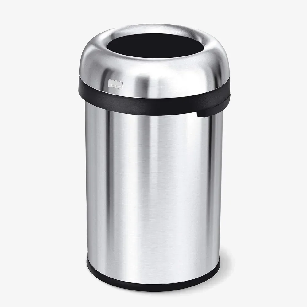 

115 Liter / 30 Gallon Bullet Open Top Trash Can Commercial Grade Heavy Gauge, Brushed Stainless Steel