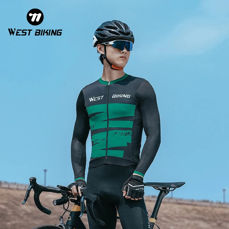 

WEST BIKING Man Cycling Jersey Lightweight Compact Long Sleeve Breathable Bike Clothing Spring Autumn Outdoor Cycling Clothes