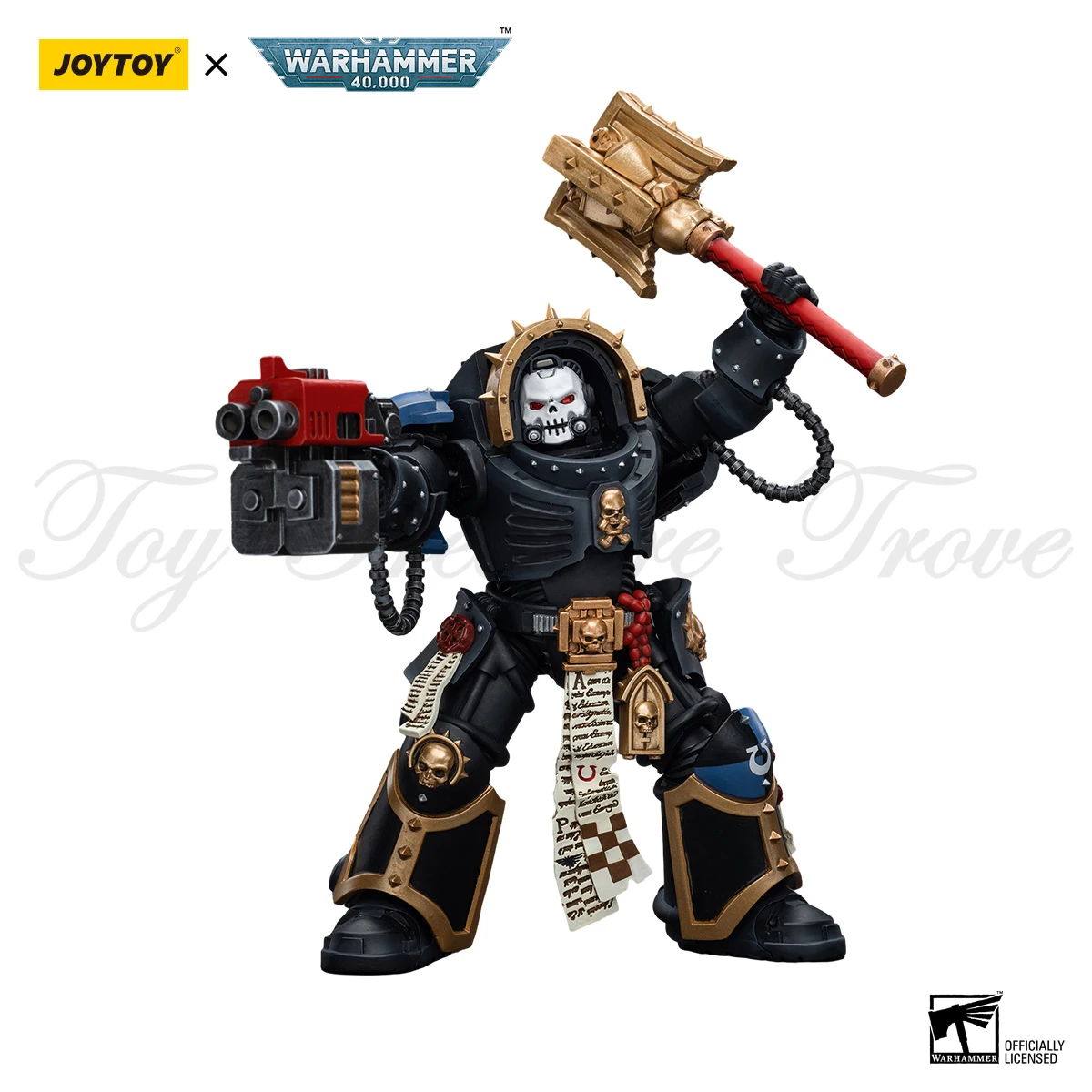 [Em estoque] JOYTOY Warhammer 40k 1/18 Action Figure Ultramarines Chaplain em Terminator Armor Anime Brinquedo Militar