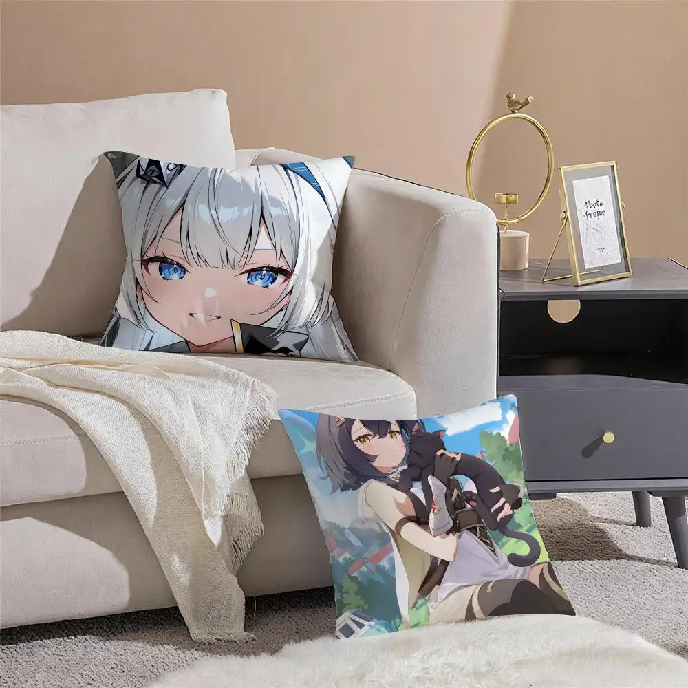 Fantastical Luminous Game S-Stella Sora Cushion Cover Sofa Home Living Room Car Decor Washable Decorative Square Pillowcase