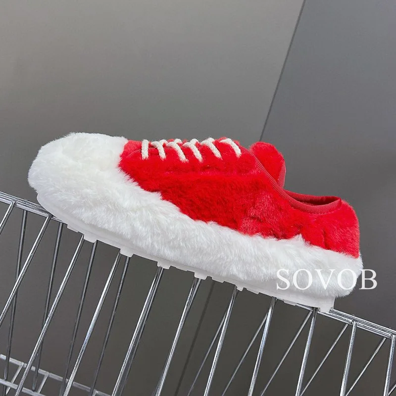 

Spring Autumn Color Blocked Lace Up Thick Soled Flat Shoes Women Round Toe Low Top Casual Shoes Daily Versatile Single Shoes