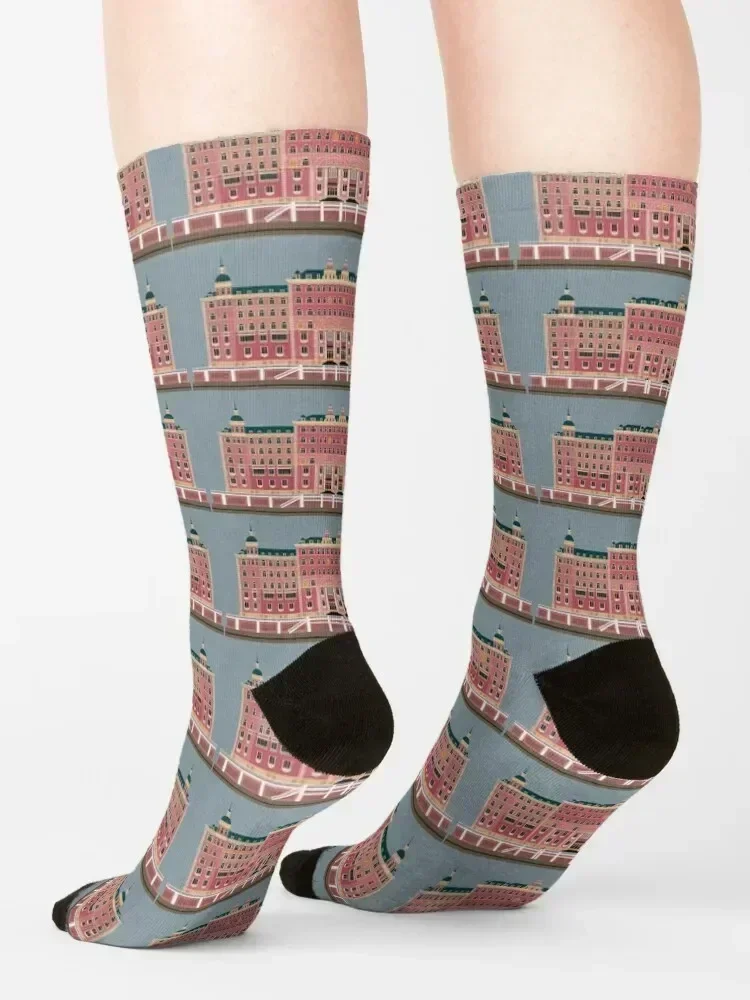 Grand Budapest Hotel Wes Socks gifts custom sports Novelties Socks Woman Men's