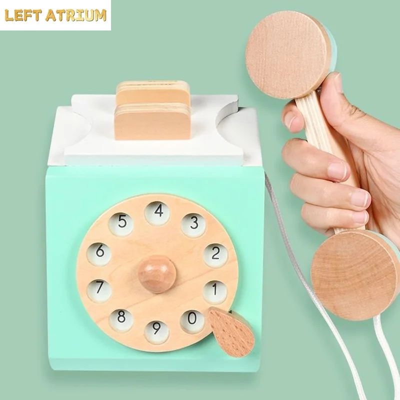 Creative Simulation Turntable Telephone Children Interactive Toy, Home Living Room Decoration, Landline Telephone Sculpture, 1Pc