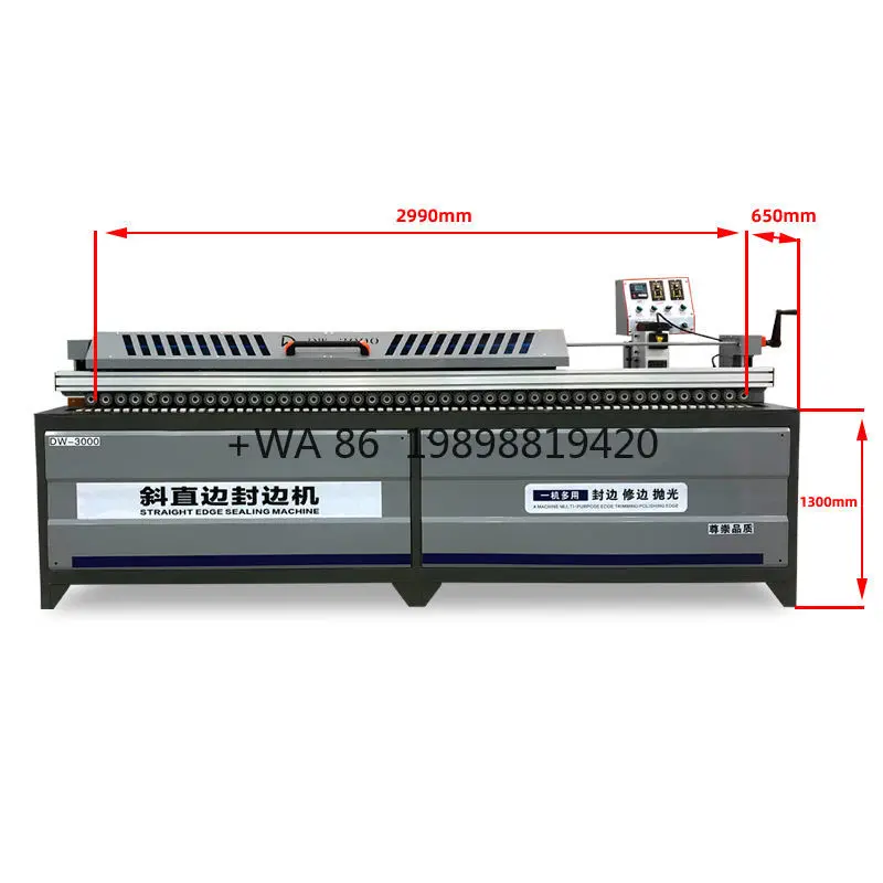 45 Degree Oblique Straight PVC Tape Pasting Machine Wood Edgebanding Equipment for Scraping Cleaning Gluing