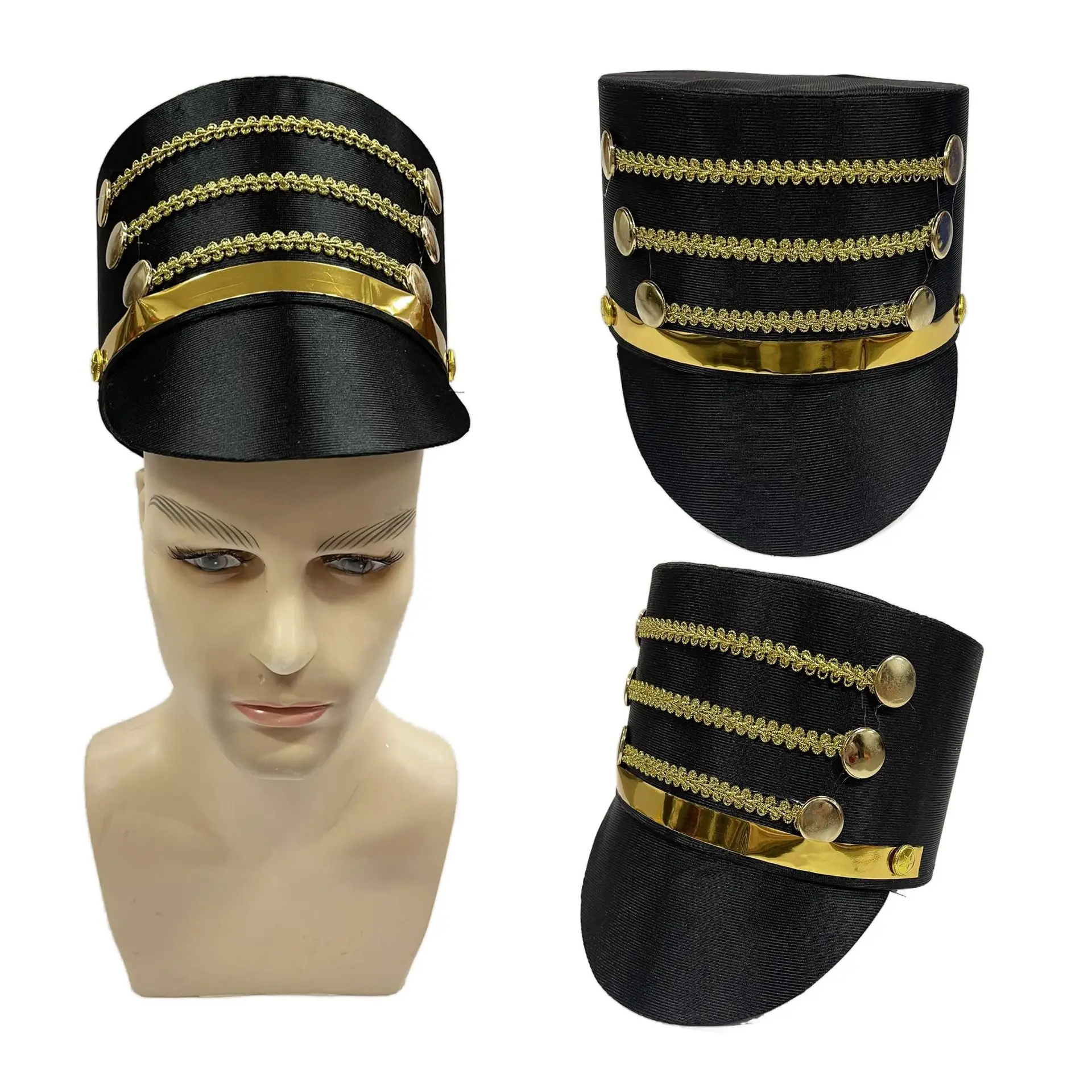 Funny UK Tall Bowler Hat Band Performance Ceremonial Hat Mardi Gras Party Props Porter Hat