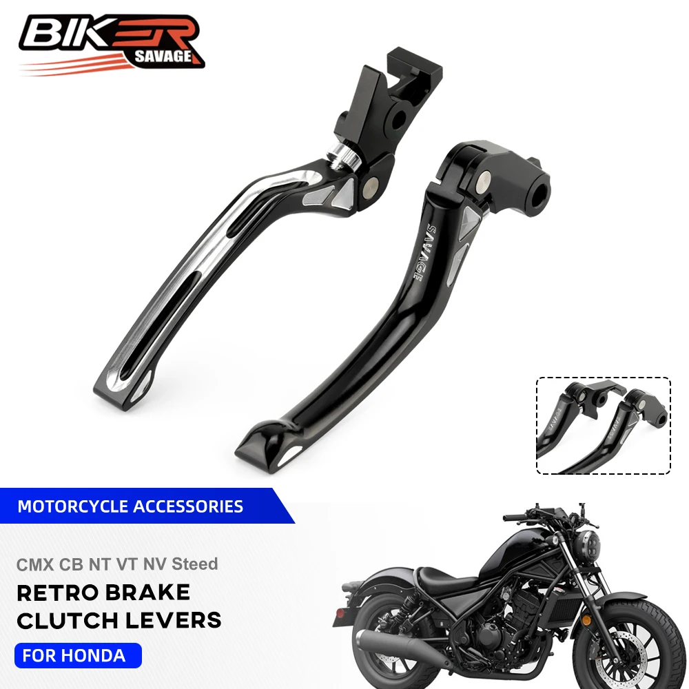 Rebel 300 Retro Brake Clutch Levers For Honda CMX 500 300 CB 750 NV 400 600 VT 750 1100 1300 Adjustable Front Control Handles