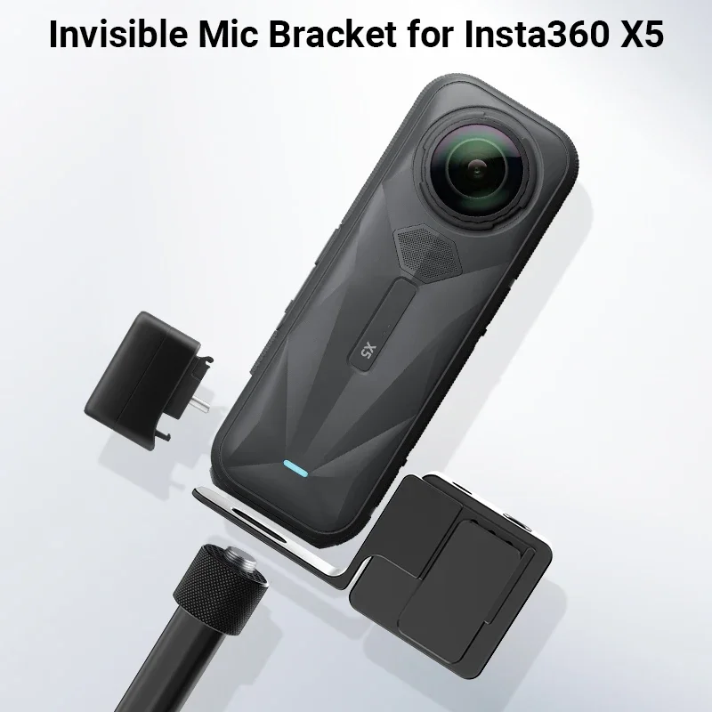 For Insta360 X5 Cold Shoe Mount For Rode Wireless Go Receiver Audio Holder Bracket Adapter For Insta 360 X5 Accessories