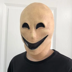 Smile No Face Man Mask Cosplay Creepy Alien Monster Demon Latex Helmet Halloween Carnival Party Costume Props