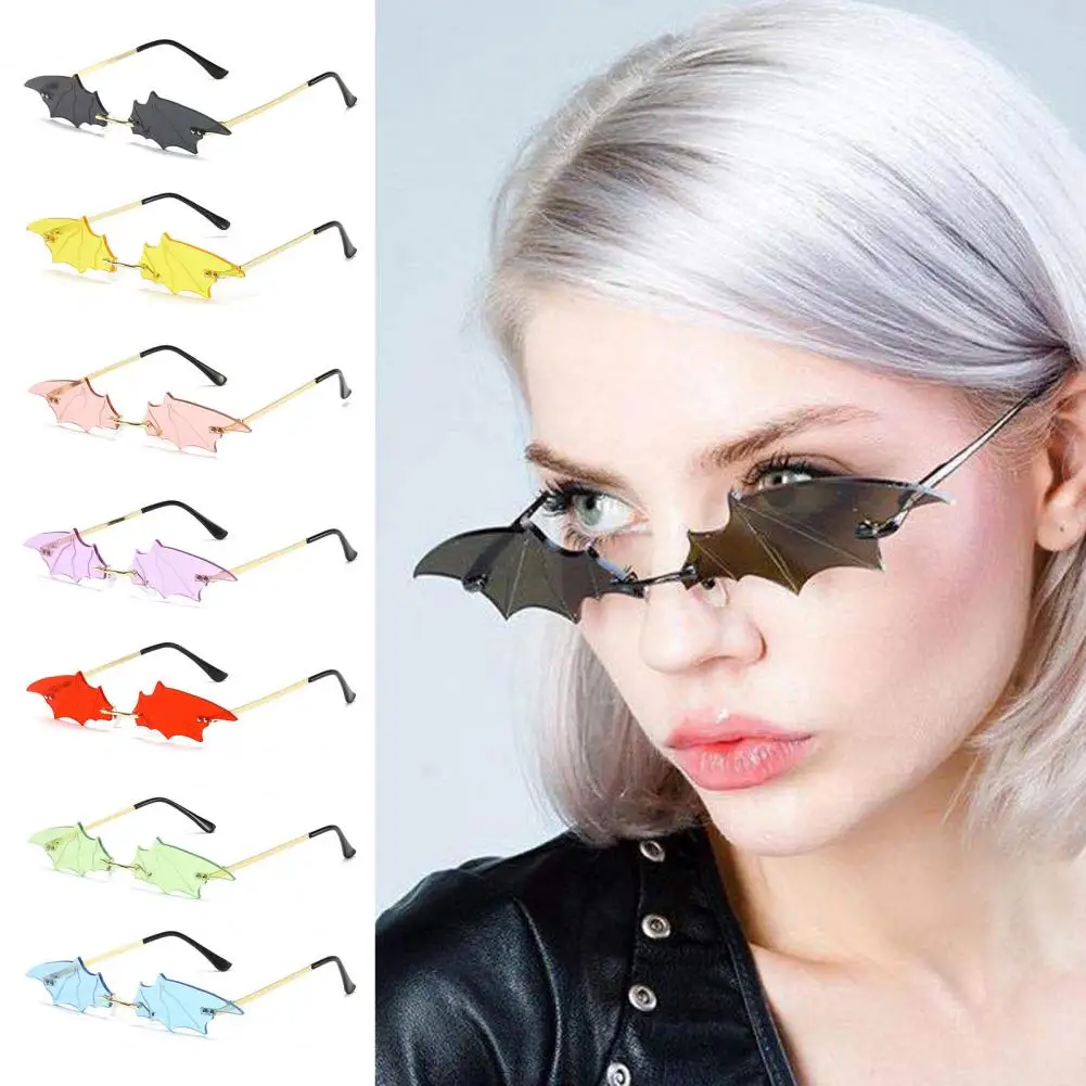 

Funny Bat Shape Glasses Party Glasses Translucent Bat Wings Glasses Unisex Masquerade Party Sun Glasses with Strong for View