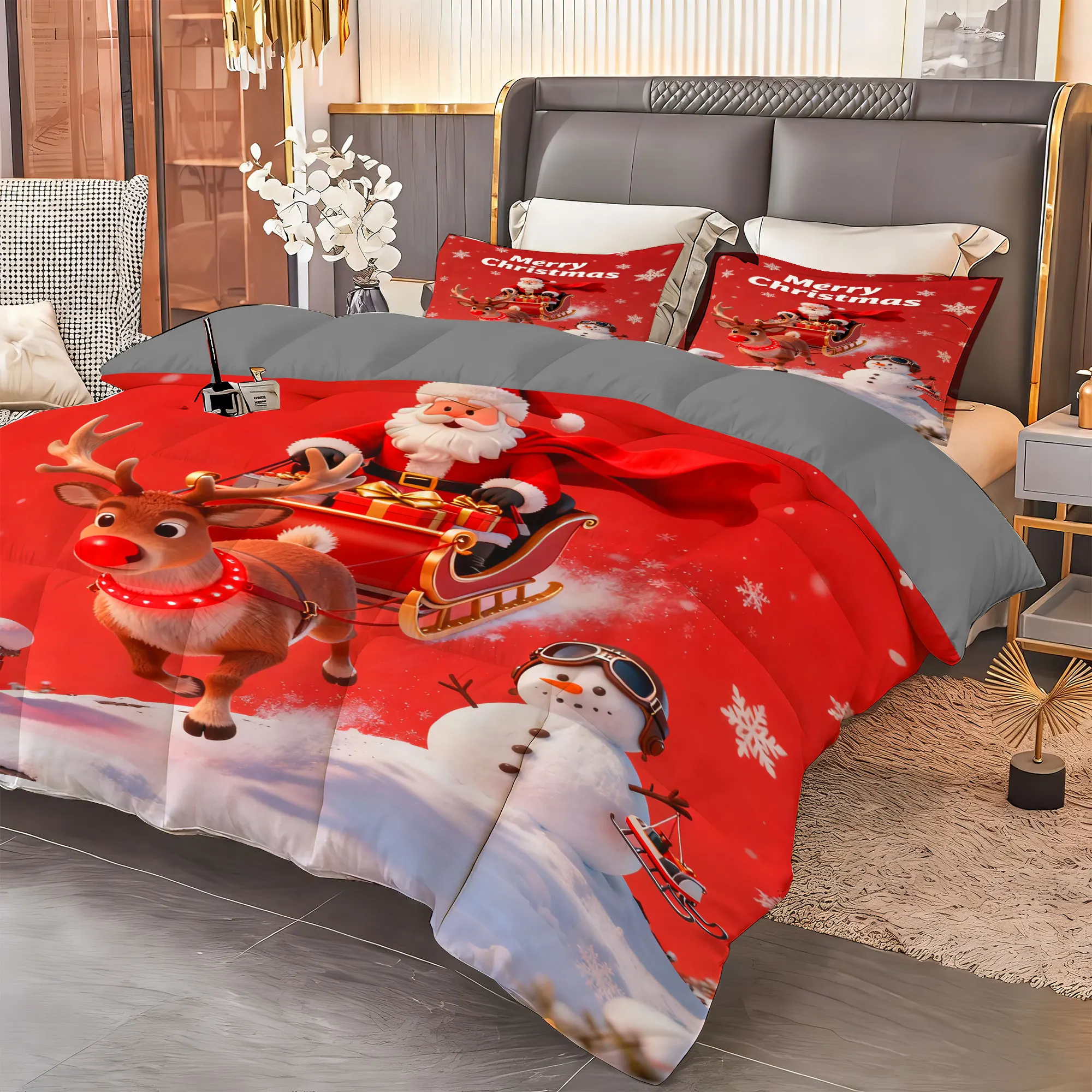 parure-de-lit-avec-couette-de-noel-1-piece-2-taies-d'oreiller-en-microfibre-douce-et-respirante-pere-noel-pour-la-decoration-de-la-maison