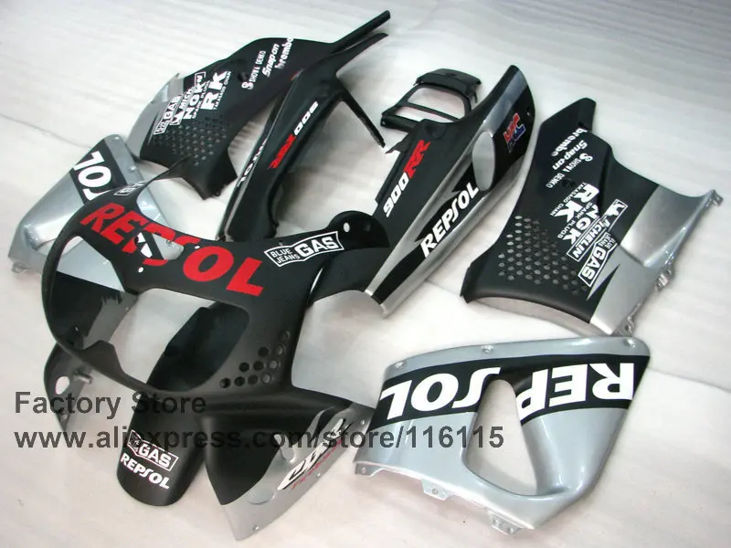 7gifts ABS fairing parts for HONDA CBR900RR 96 97 CBR 893RR 1996 1997 black silver repsol motorcycle CBR 893 fairings