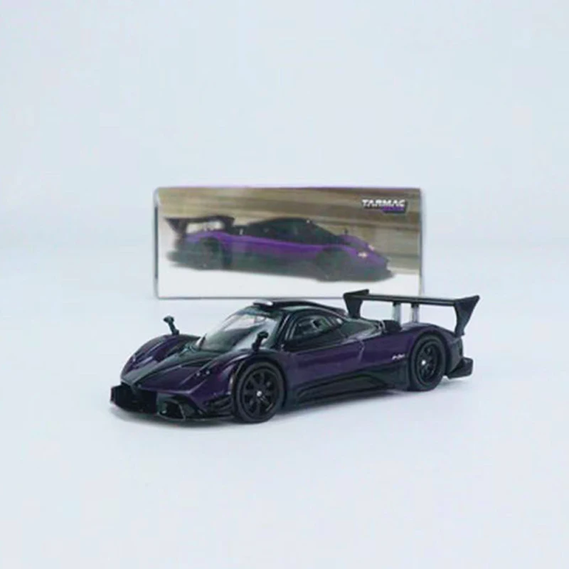 Tarmac Works 1:64 Model Car Paga Zonda R Viola PSO Alloy Die-cast Sport Vehicle- Deep Purple