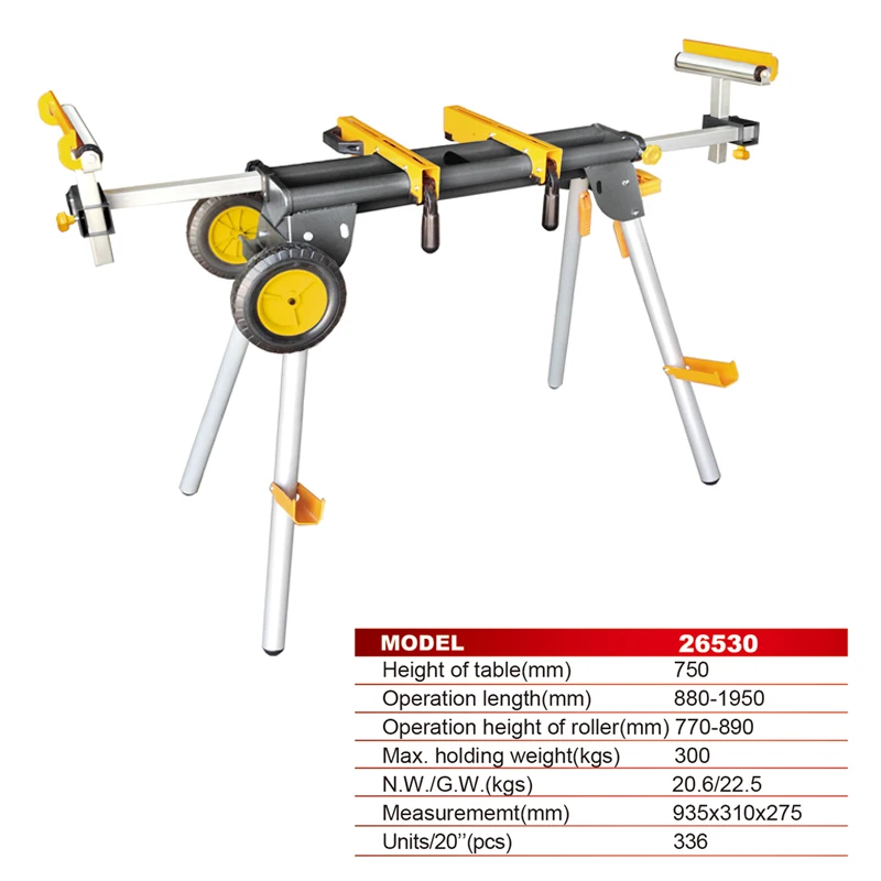 Miter Table Saw Stand 26530 Professional Mobile Portable Scrolling Saw Stand Stable Adjustable Height