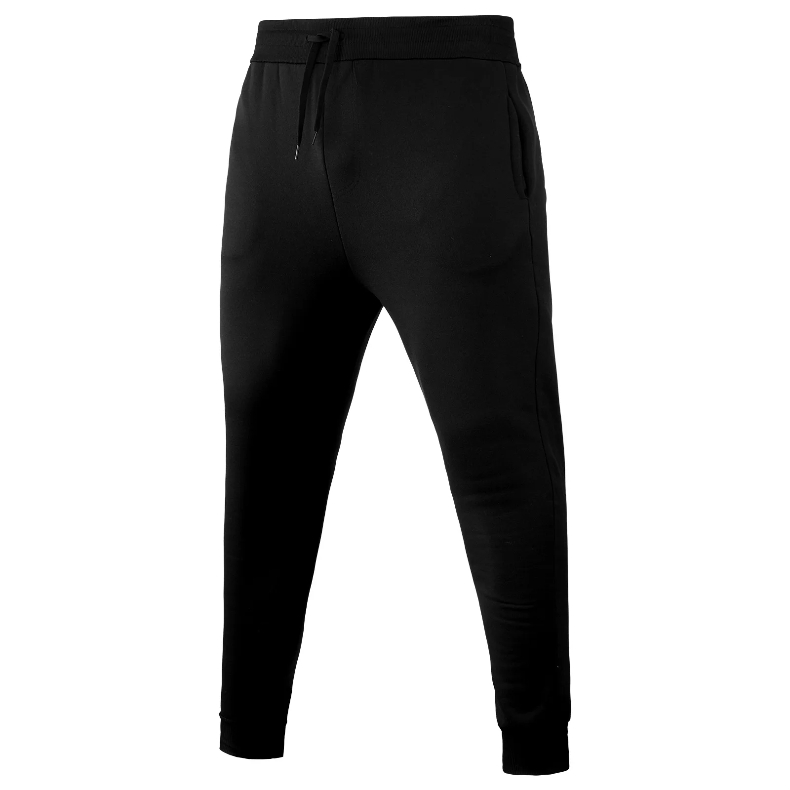 Men's and Women's Autumn and Winter Pants with Thick Velvet Solid Color Sports and Casual Versatile Sweatpants