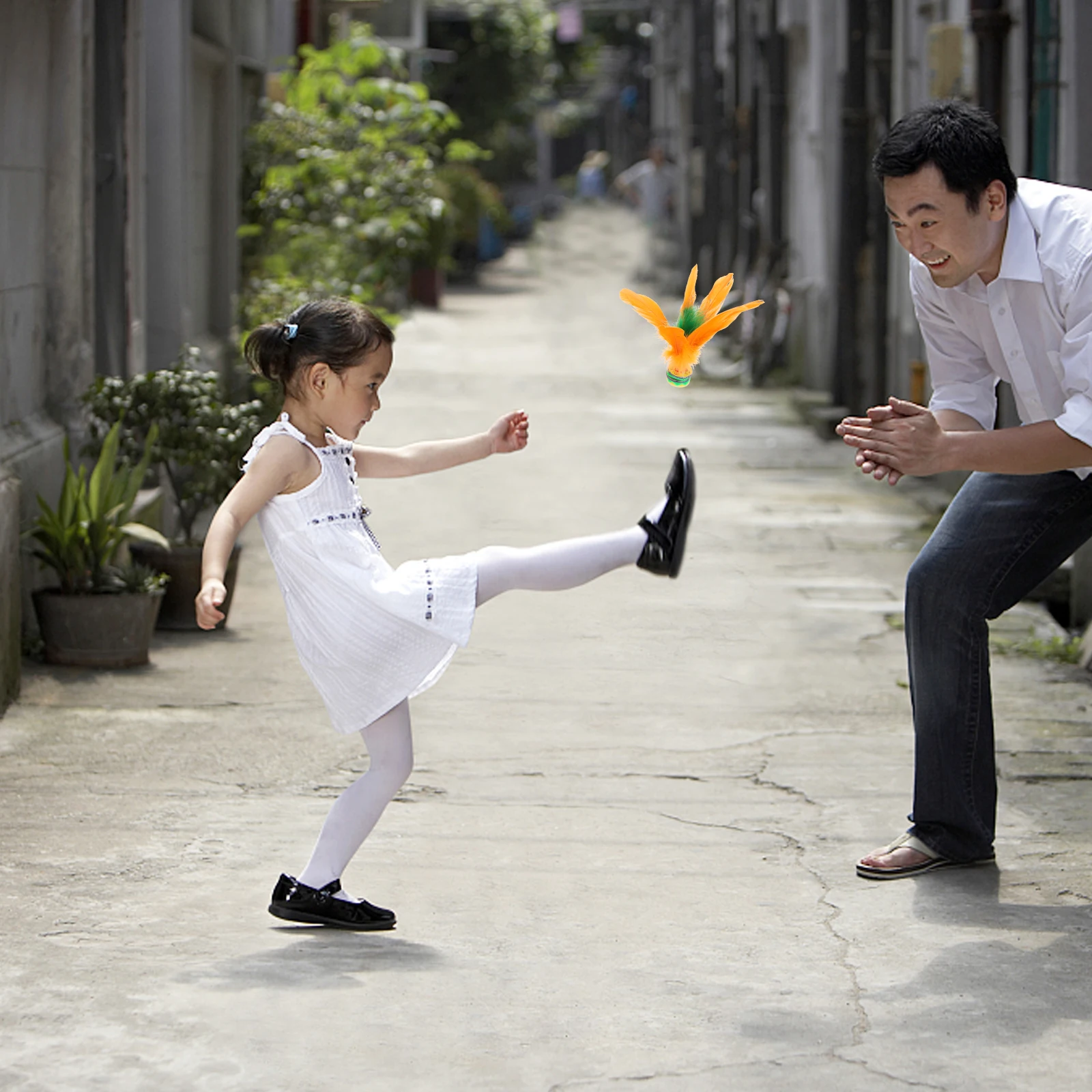 5 pçs kicking peteca peteca crianças pé brinquedo de fitness ganso jogo ao ar livre kicking estudante brinquedo esportivo